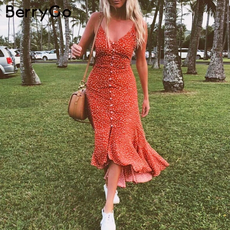 Simplee макси Женская летняя обувь платья в богемном стиле с сексуальным v образным