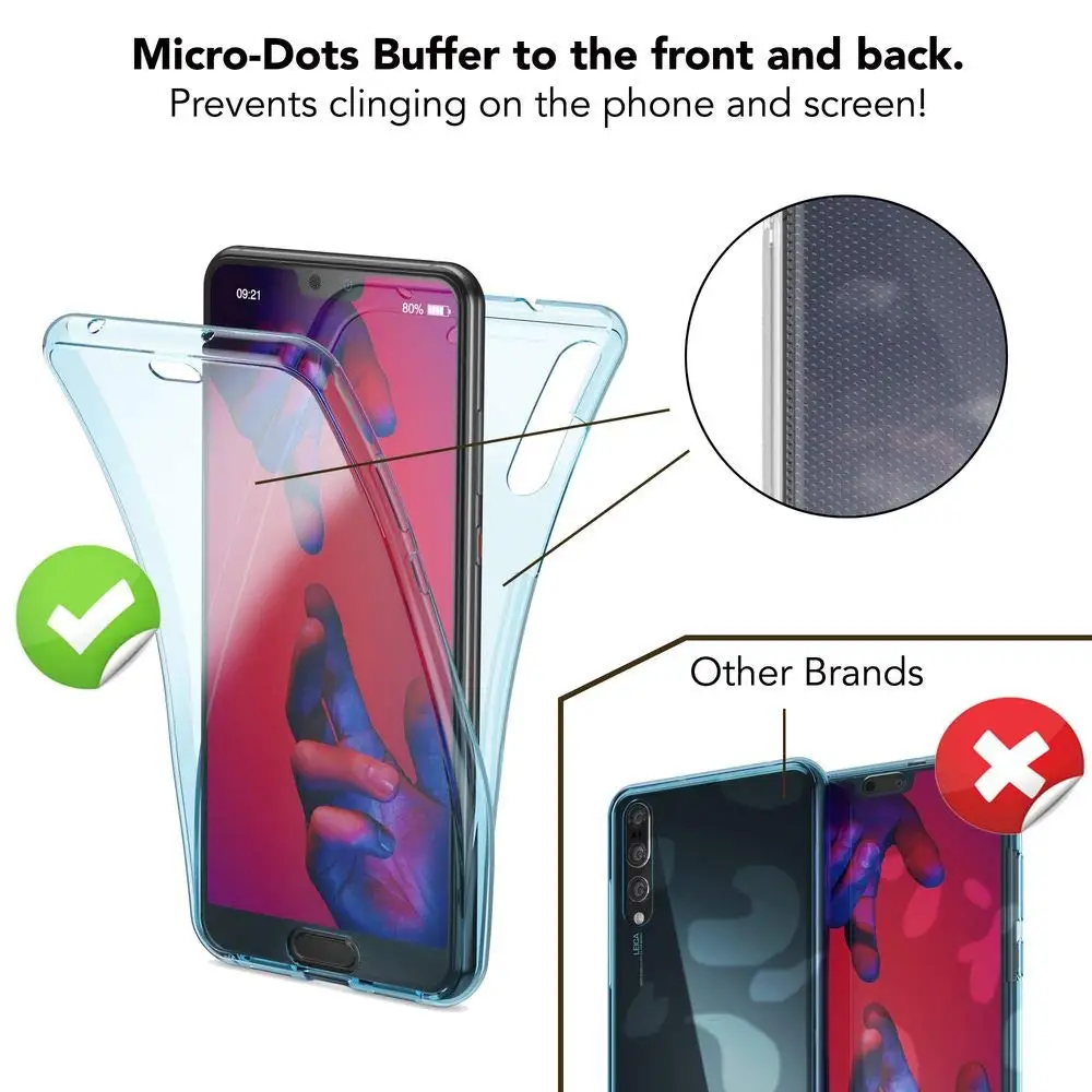 360 Полное покрытие силиконовый чехол для Huawei P8 P9 P10 P20 Lite Plus 2015 2016 2017 Honor 8 Mate 20 10 Pro GR3