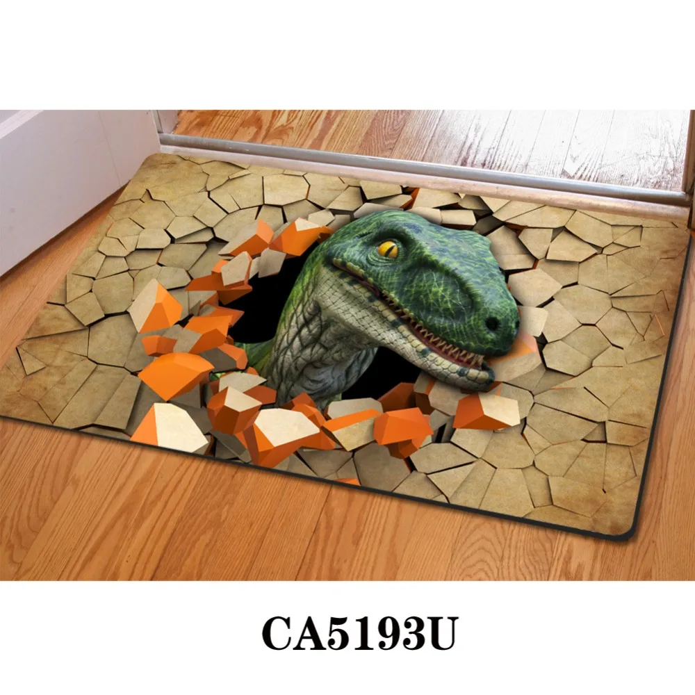 HUGSIDEA, крутые 3D ковры с изображением динозавра для гостиной, Tapis Chambre Enfant, Нескользящие домашние ковры, коврики для кухни и спальни