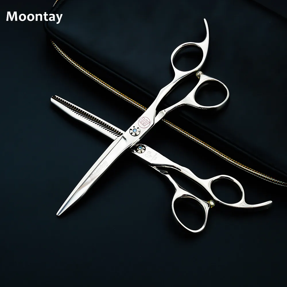 Moonstay ножницы для волос 6 дюймов серебряные Профессиональные Парикмахерские
