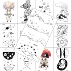 Черная гора, планеты, Временные татуировки, стикеры, реалистичные, милые, Имитация водных татуировок, наклейки для взрослых и детей, боди-арт, татуировка на руку