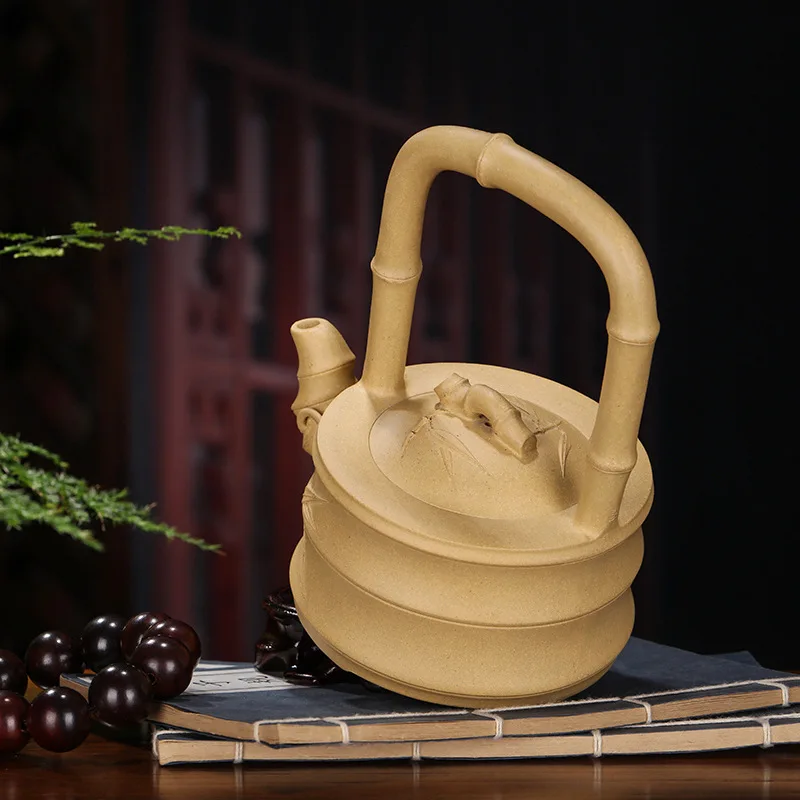 Ручной чайник из пурпурного песка для ремесленников горшок необработанной руды