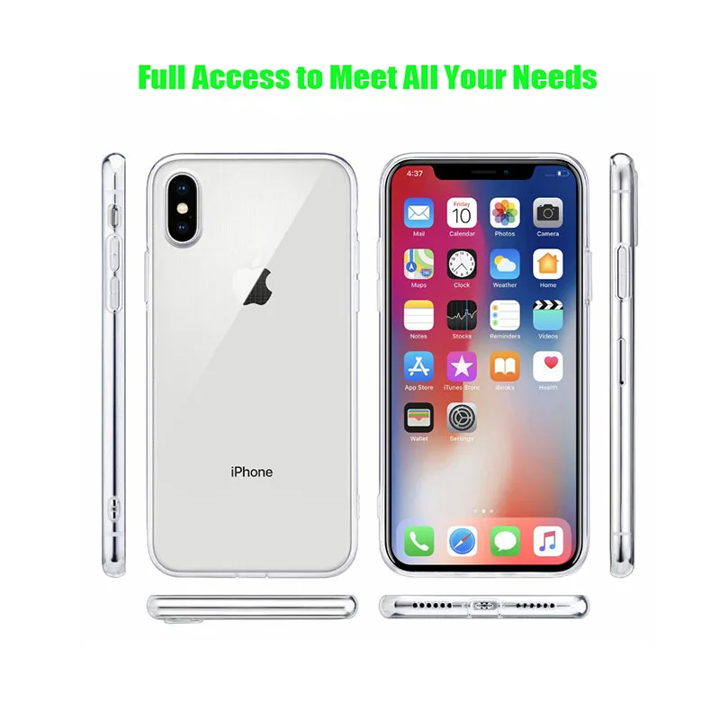 Для iPhone X Case LONGNEWS тонкий чехлов из термопластичного полиуретана (TPU) Обложка для