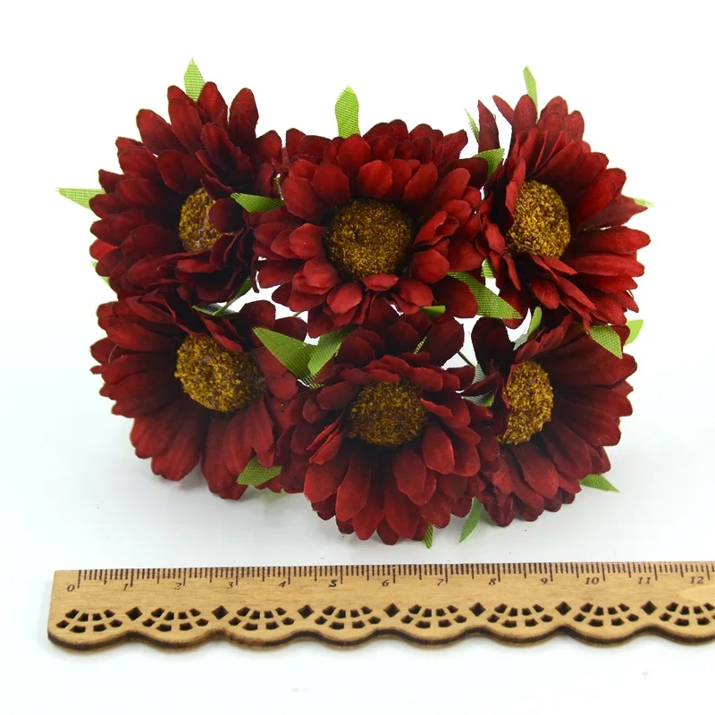 Искусственный Шелк Marguerites Букет Подсолнухов Для Свадебного Украшения