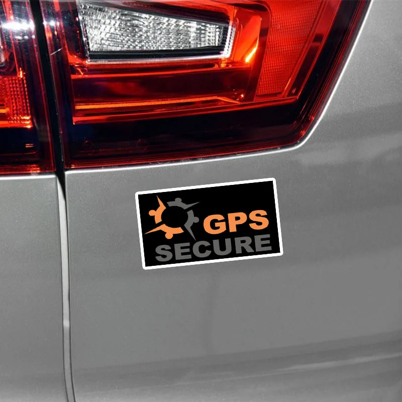 YJZT 11 1*6 2 см GPS безопасные модные ПВХ смелые черные и оранжевые наклейки