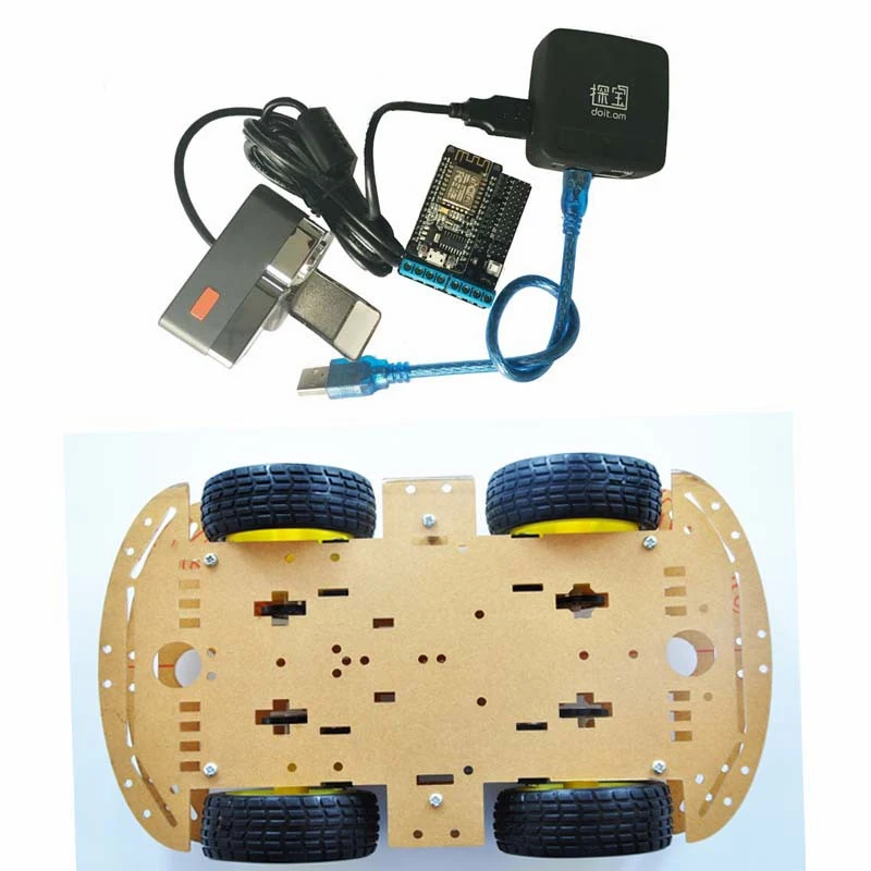 

Видеомонитор 4wd Smart Car Kit от Openwrt Router, приложение для телефона, Ios, Android, беспроводное управление, камера, видео игрушка