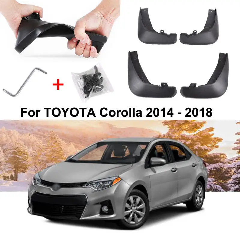 4 шт. Брызговики для автомобиля брызговик крыло TOYOTA Corolla 2014 2018|Грязезащита| |