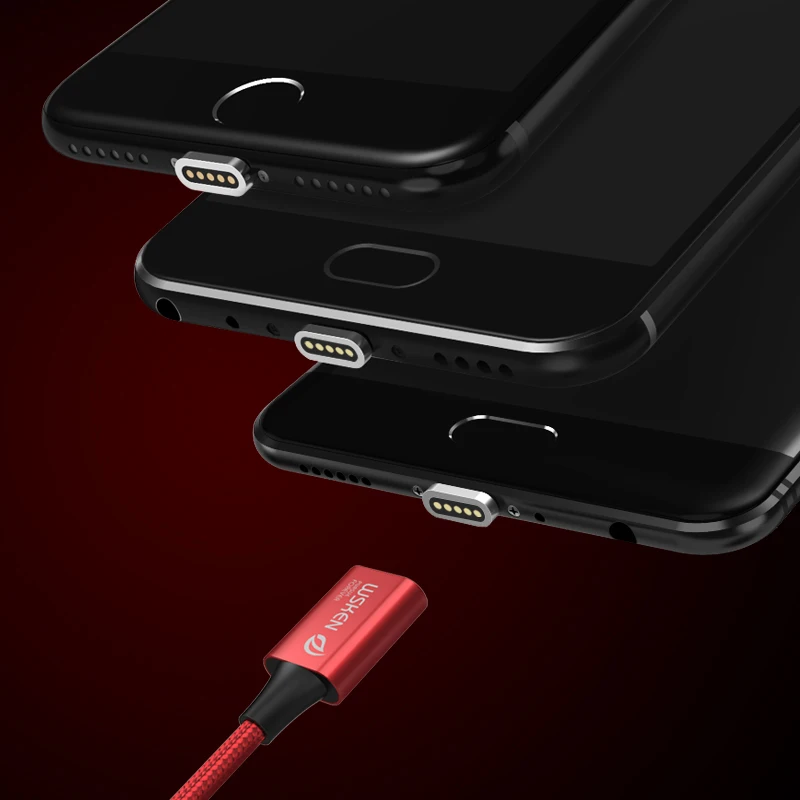 Кабель Micro USB WSKEN Lite1 магнитный кабель для быстрой зарядки Магнитный зарядный iPhone 1