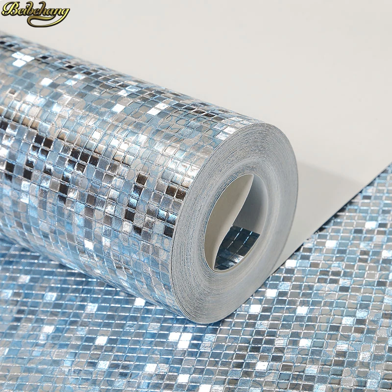 Бейбеханг Золотой фольгированный обоевой рулон Современная мозаика золотого цвета для гостиной, потолка в КТВ, обои с решеткой.