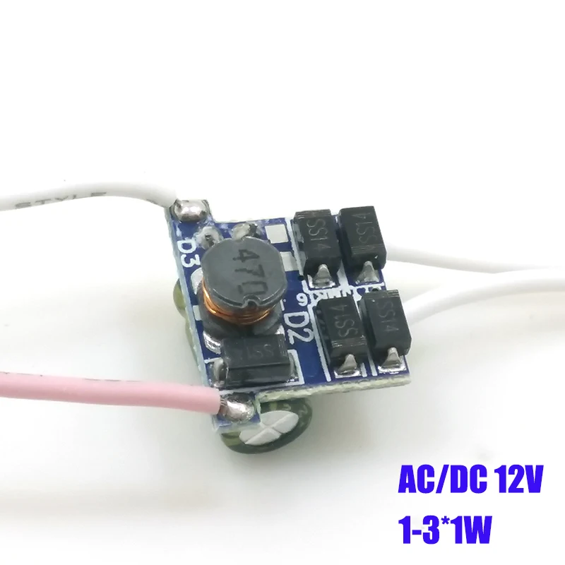6 шт. 12В светодиодный драйвер 1 3x1W трансформатор постоянного тока|12v led driver|led driverled