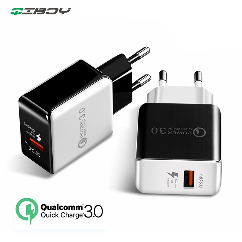 18W Quick Charge 3.0 USB Charger QC3.0 Wall Mobile Phone Charger For iPhone X Xiaomi Mi 9 Huawei Tablet iPad EU QC Fast Charging