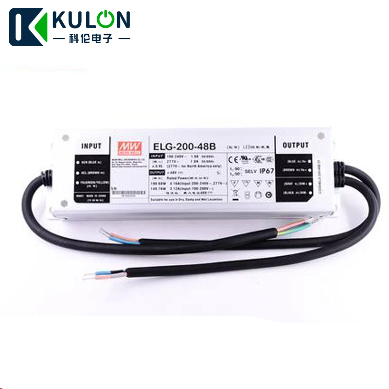 Оригинальный источник питания MEAN WELL ELG-200-48B 200W 48V 4.16A IP67 с регулируемой яркостью |