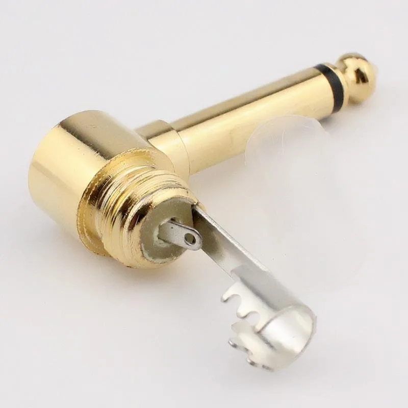 40pcs High Quality Jack 6.35mm Microphone Plug Audio Mike Adapter L-type 6.5mm Sophomore Core Elbow Connector Mono | Обустройство