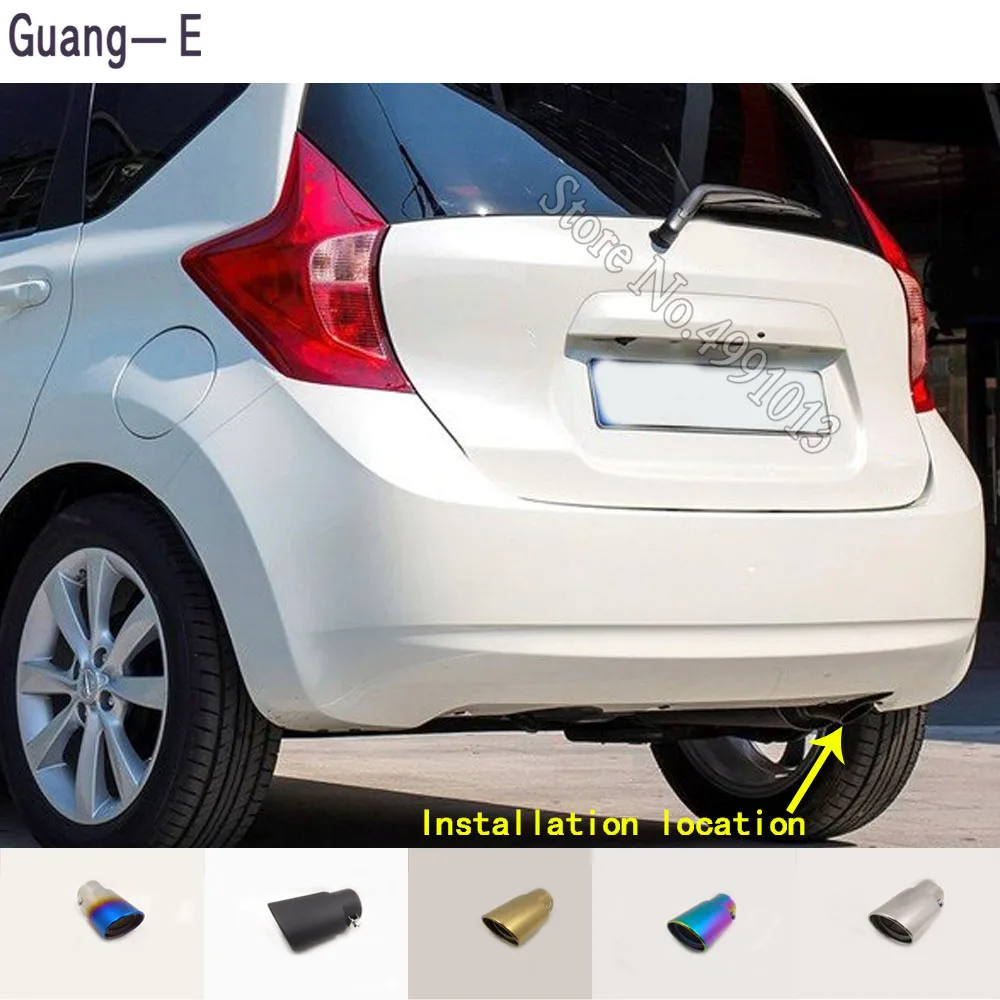 Наклейки на кузов автомобиля для Nissan Note 2011 2017 накладка глушитель наружная заднюю