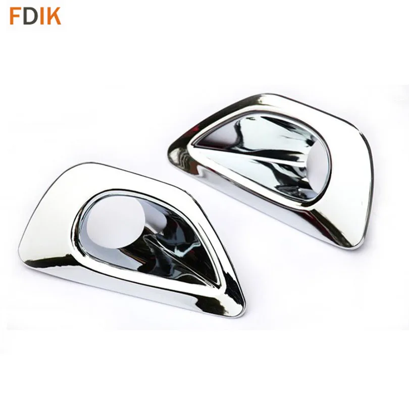 2 шт. хромированный передний бампер противотуманная фара крышка ободок отделка