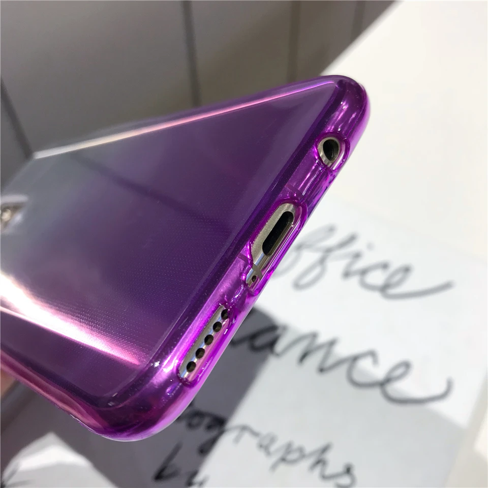 Градиент силиконовый чехол из термопластичного полиуретана для huawei Коврики 20 Lite