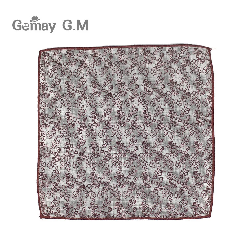 Polyester Woven Handkerchief Mens Business Suit Floral Pocket Square Hankies Classic Design Plaid Towel Hanky|design handkerchief|handkerchief