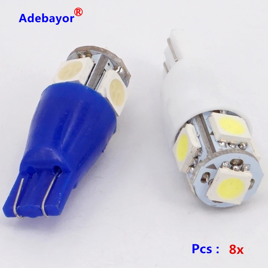 8 x Бесплатная доставка T10 стробоскопическая вспышка W5W 194 5 SMD 5050 светодиодная smd