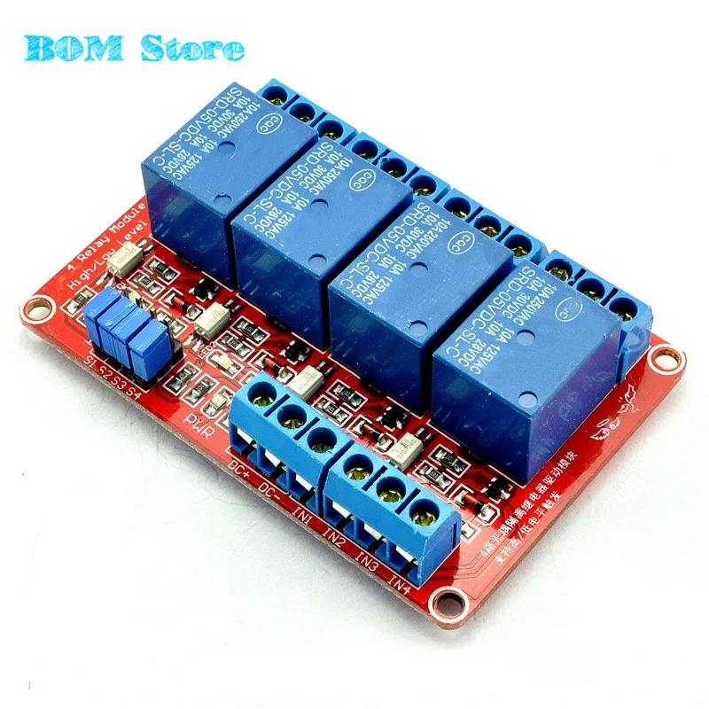 5 В 4 канала реле модуль щит для Arduino ARM PIC AVR DSP электронной модуль|shield for arduino|shield