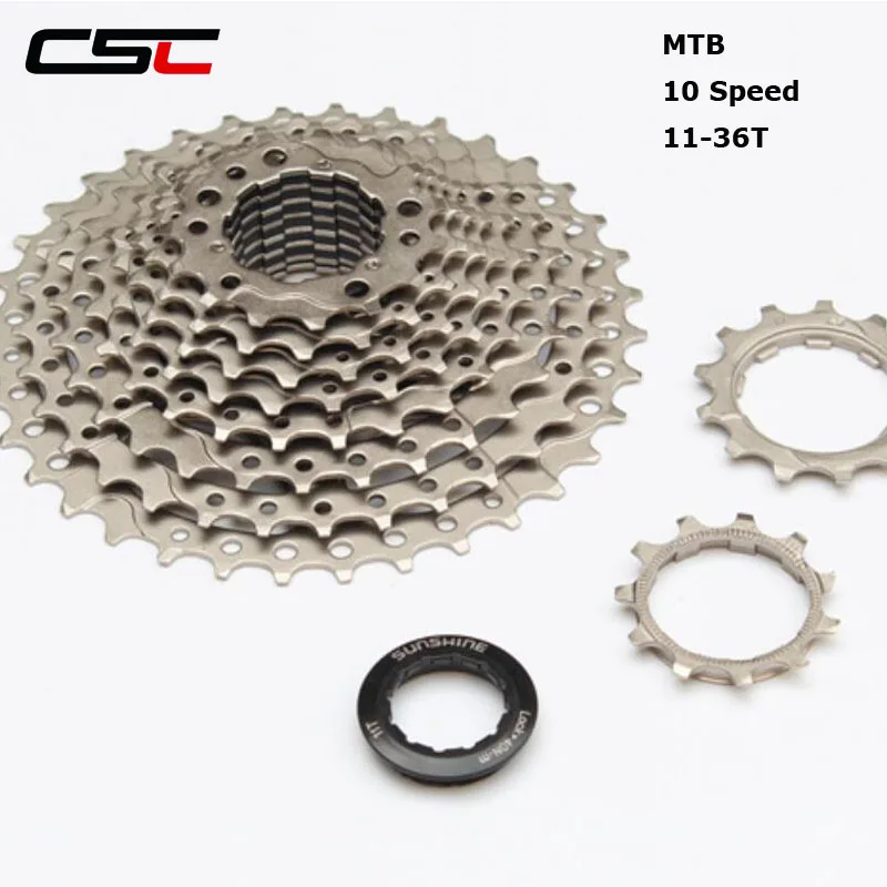 CSC MTB части велосипеда Freewheel 10 s 10 скорость горный велосипедная кассета 11-36 T