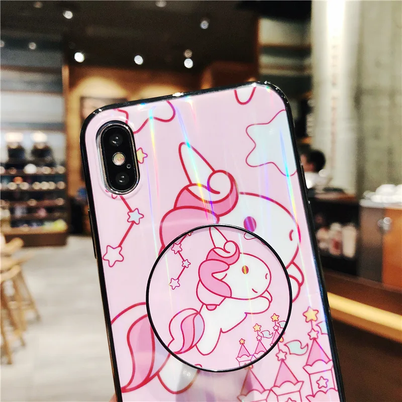 Роскошный чехол для телефона L с кольцом держателем iPhone Xs 8 8Plus 7 7Plus 6 6Plus X
