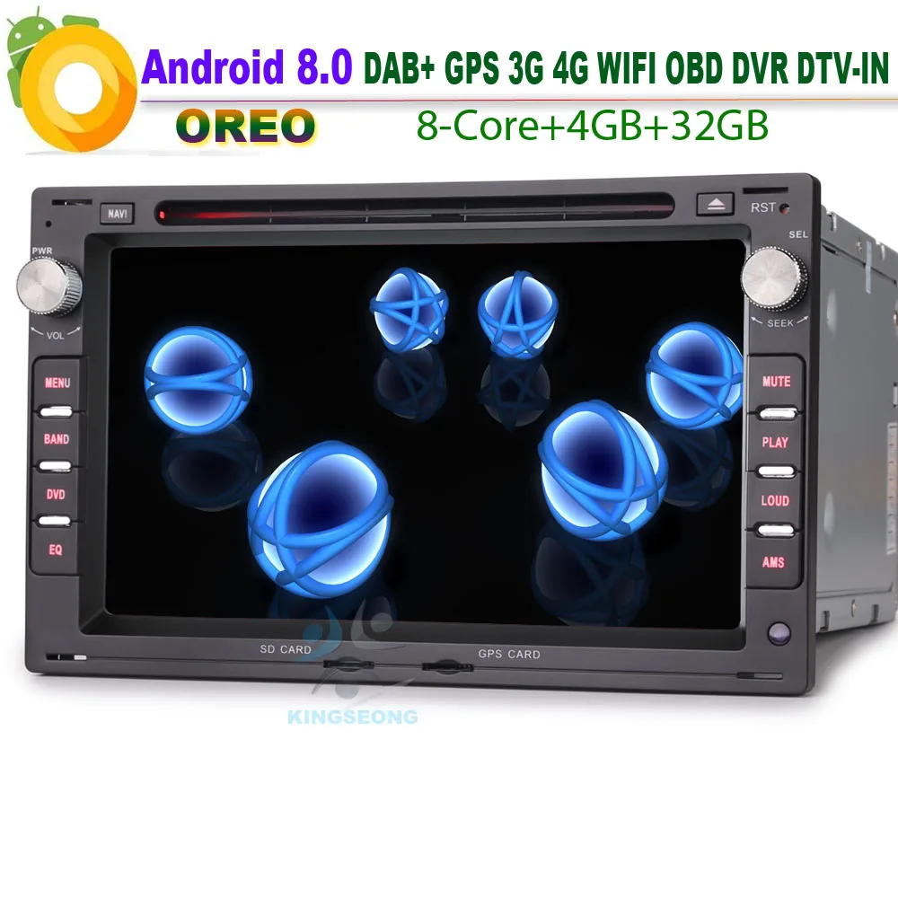 Автомобильная стереосистема DAB 3G + Android 8 0 GPS DVR OBD RDS BT DVD CD Wifi Автомобильный