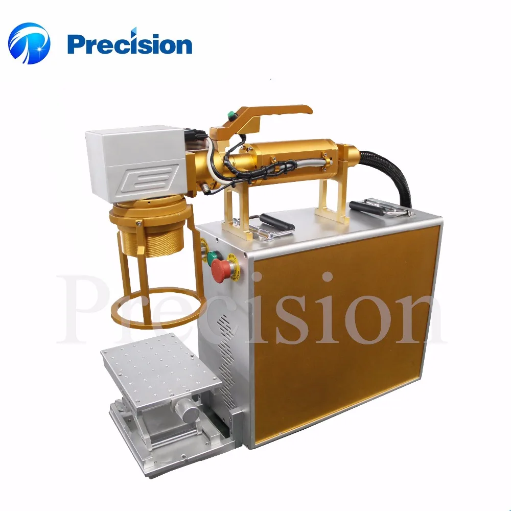 Производитель Портативный 50 Вт волоконно лазерная маркировочная машина с Raycus