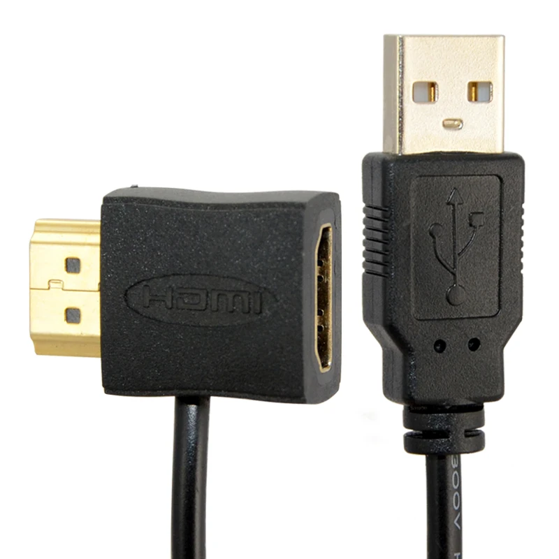 

Адаптер «Папа-мама» Разъем преобразователя HDMI-совместим с 50 см USB 2.0 кабель питания зарядного устройства
