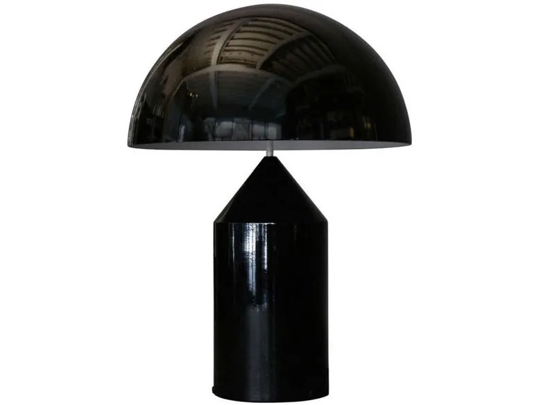 Bright black Современная металлическая настольная лампа в форме гриба, итальянская Реплика, дизайнерская настольная лампа для спальни, железная настольная лампа, светодиодный декоративный планшет - Цвет абажура: Bright black