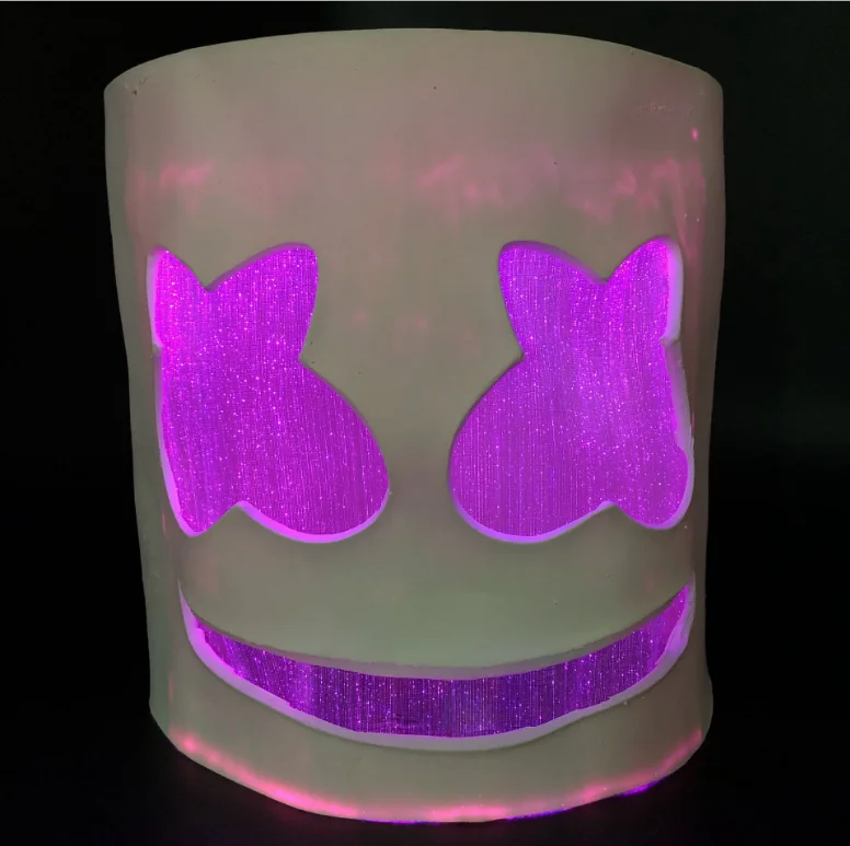 Дискотека DJ светодиодный маска Marshmello Шлемы Полная Голова Новинка освещение