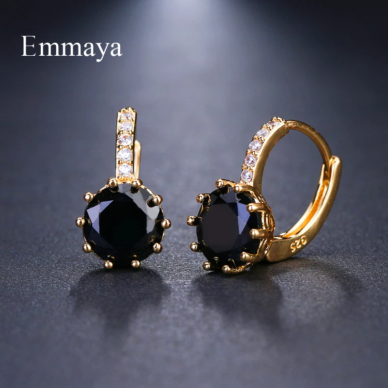 EMMAYA серьги-гвоздики модные блестящие серьги AAA CZ для женщин элемент подарки Chea заводская цена