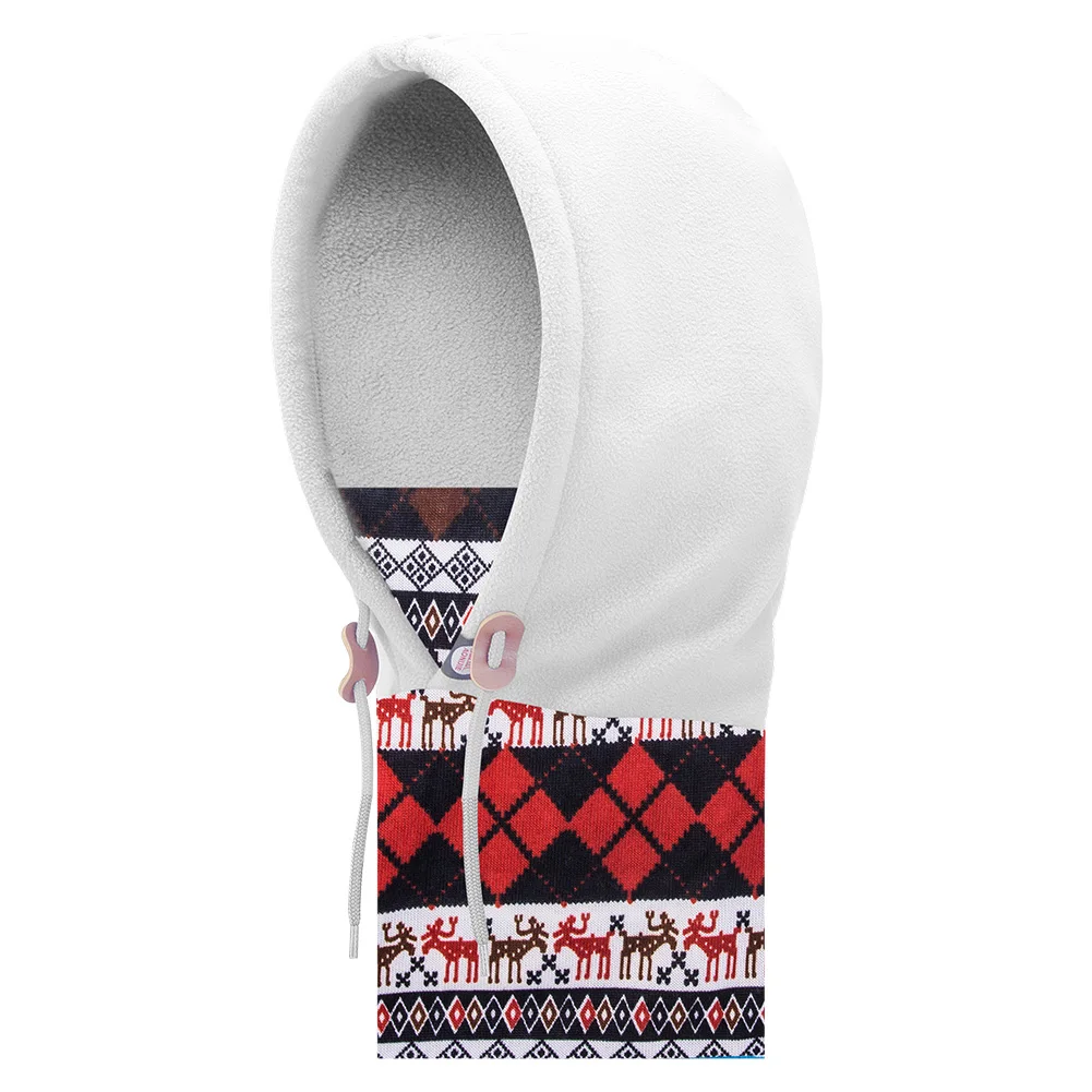 White Deer AONIJIE E802 для взрослых, унисекс, в виде двухслойная зимняя утепленная Флисовая Балаклава уход за кожей лица крышка Лыжная Шапка-маска шарф для занятий спортом, будь то Велосипедный спорт или бег поход - Цвет: White Deer