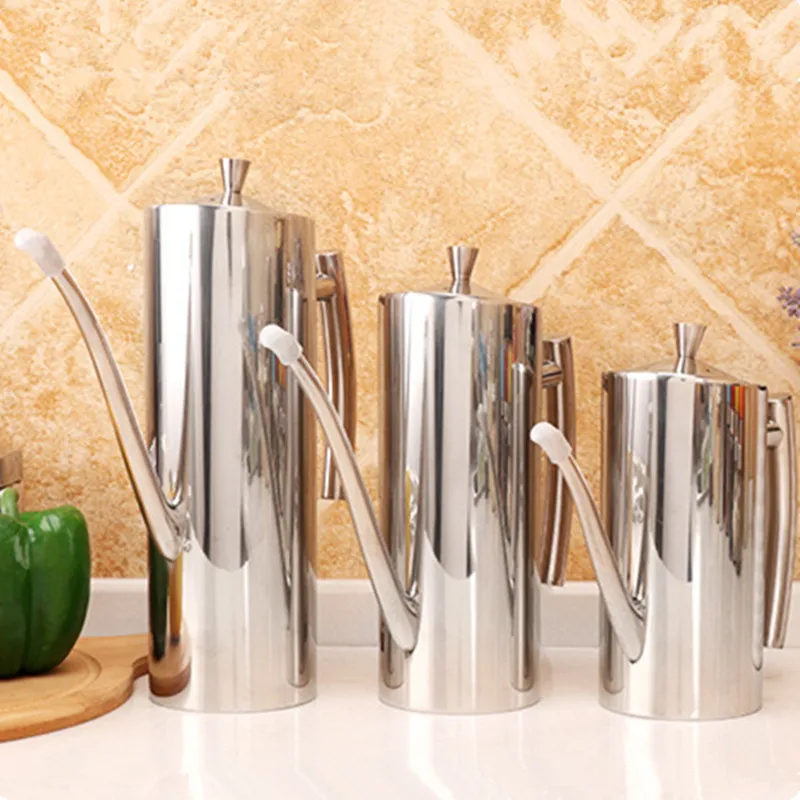 

Бытовое масло из нержавеющей стали 304, банка для оливкового масла, соевое масло, герметичный кухонный инструмент для хранения