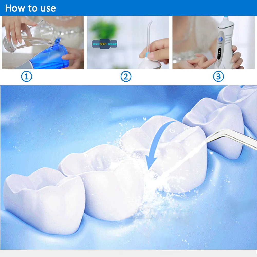 Waterpulse V400P Oral Irrigator Electric Rechargeable Portable Dental Teeth Cleaning Floss Water Jet | Бытовая техника