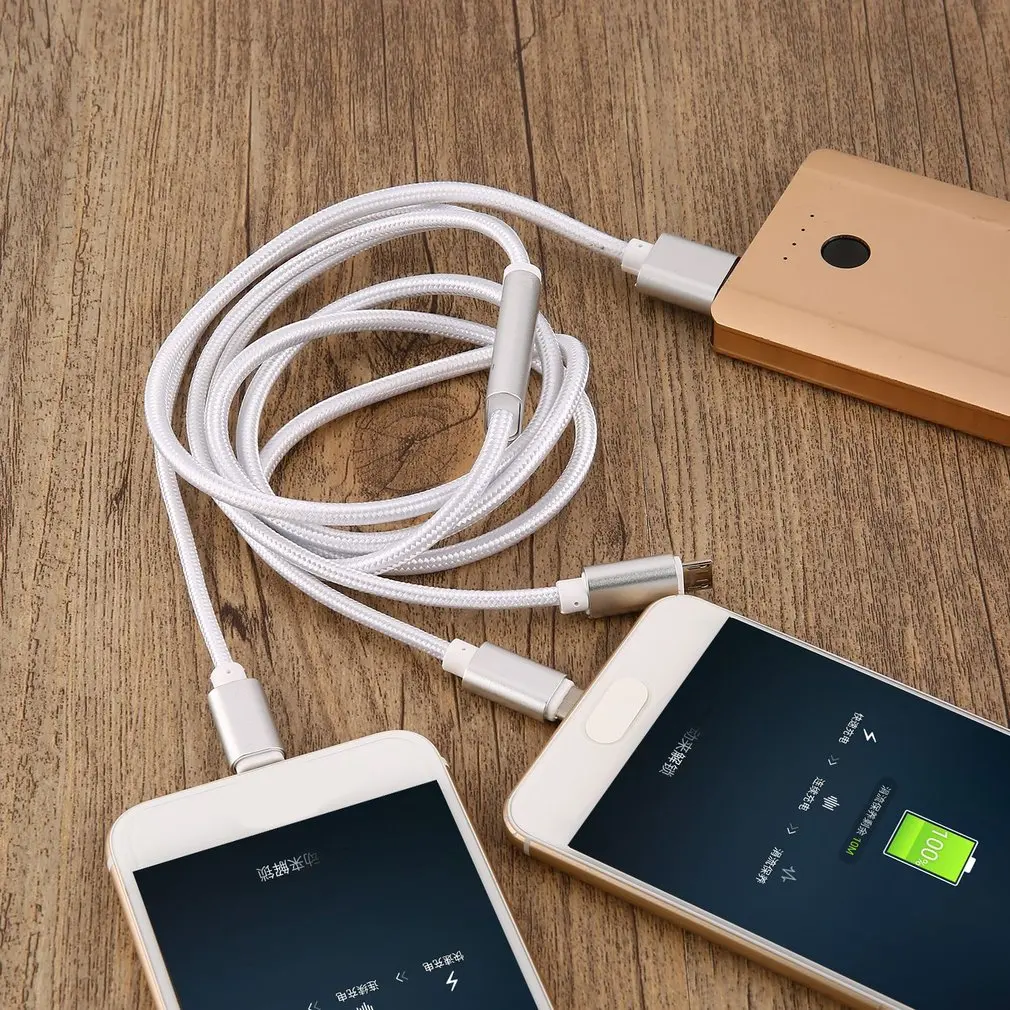 3 в 1 кабель для зарядного устройства кабель Micor usb type-C зарядный кабель мульти зарядный кабель для iPhone для телефонов Android