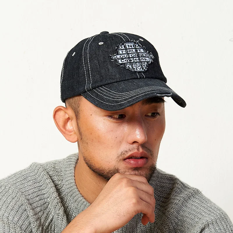 REALBY Мужская бейсболка джинсовая старая модная Регулируемая Кепка для мужчин и