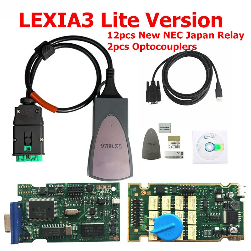 LITE VERSION Lexia3 полный чип 921815C Lexia 3 PP2000 Diagbox V7.83 автомобильный диагностический сканер для peugeot, для Citroen LEXIA 3 зеленый золотой PCB - Цвет: LITE VERSION