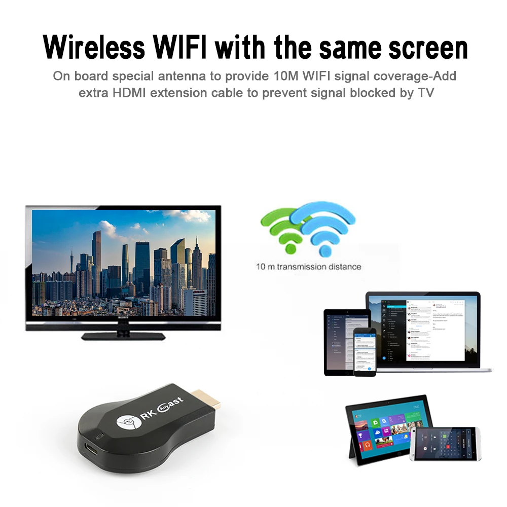 1080P Беспроводной WiFi tv ключ приемник для Anycast M4 M9 плюс для обмена потоковыми мультимедийными данными(Airplay) Wi-Fi, Дисплей Беспроводной HDMI ТВ селфи палка для IOS и Android