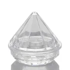 100 шт.лот, пустая акриловая банка для макияжа с прозрачными алмазами, для косметических кремов, ювелирных изделий, пустая банка для теней