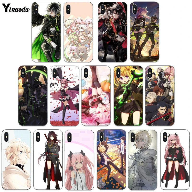 Тонкий чехол Yinuoda для персонажа аниме Owari no Seraph Of The End недорогой iPhone XSMAX 6 6S 7 7plus 8 8Plus
