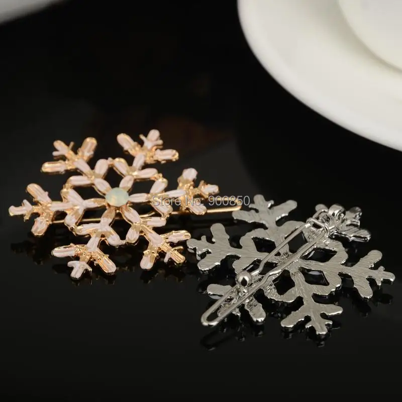 Модные заколки для волос со снежинками аксессуары девочек детские с золотым и