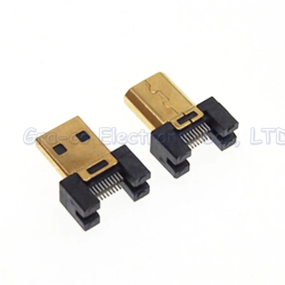 10 шт./лот Позолоченный Micro HDMI D Тип штекер Jack без платы PCB разъем|micro hdmi|micro hdmi dmicro type d
