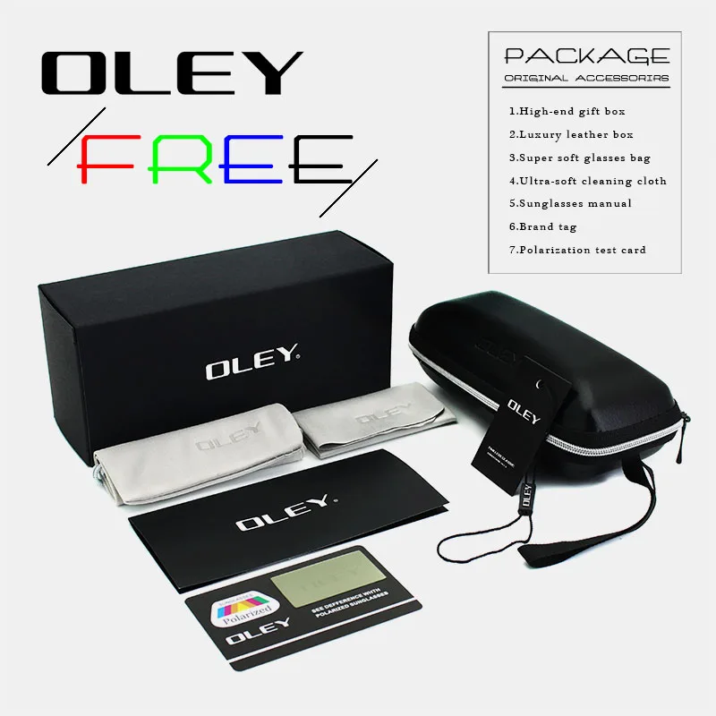 OLEY унисекс синий зеркало солнцезащитные очки для женщин мужчин поляризационные