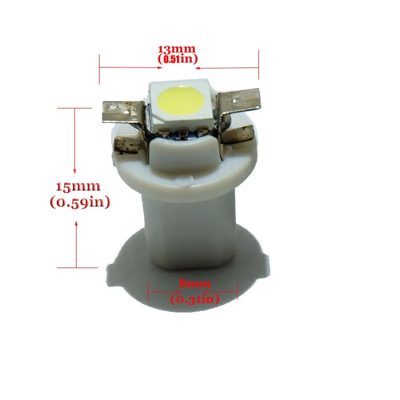Лампа AORUNYEBAO белая для приборной панели 6 шт. 12 В B8.5d b8.5 509T 5050 светодиодов 1 SMD T5 |