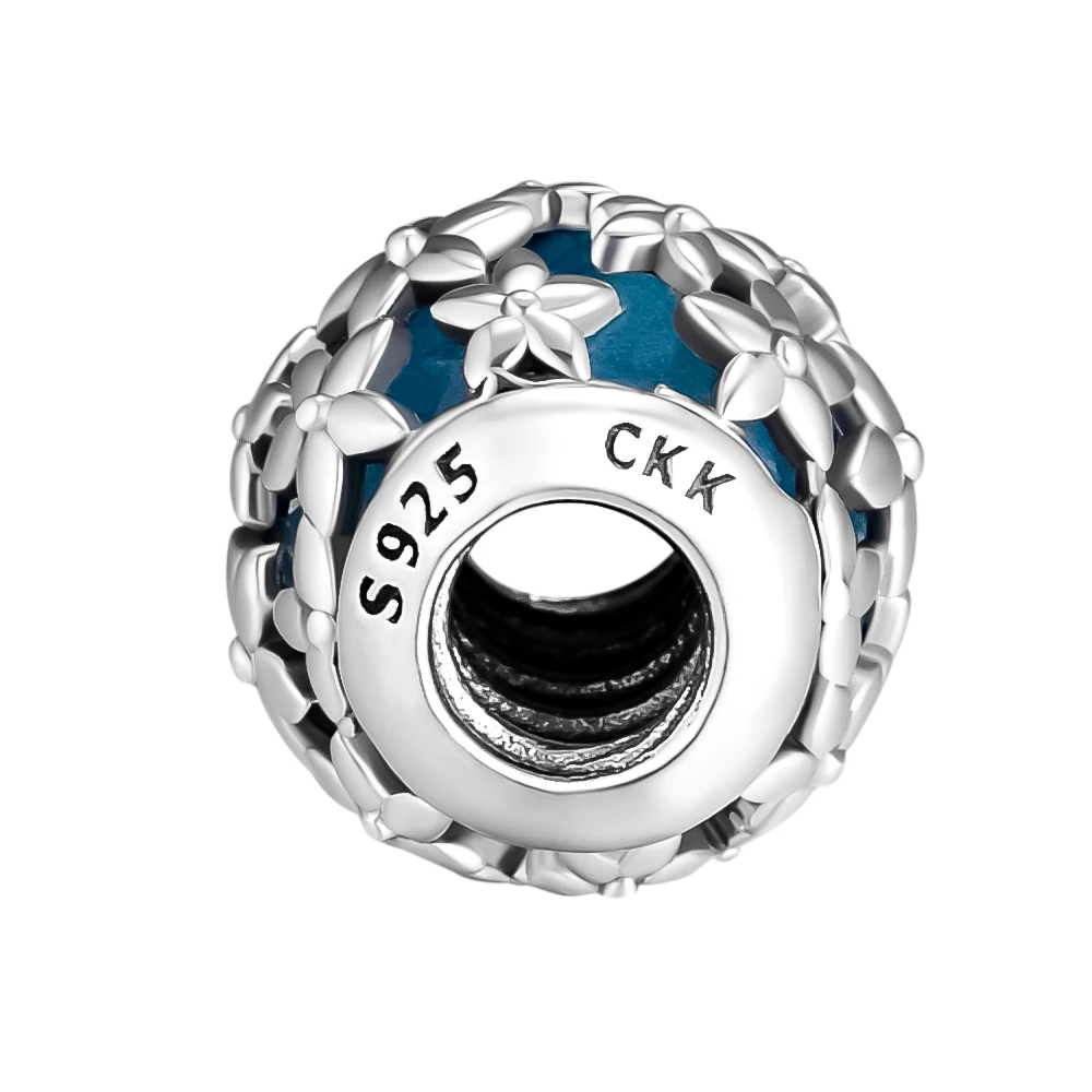 CKK 100% 925 Sterling-Silver Dazzling Daisies Beads Flower Charm DIY Fits for Brand Charms Bracelets Jewelry Making Bracelet | Украшения и