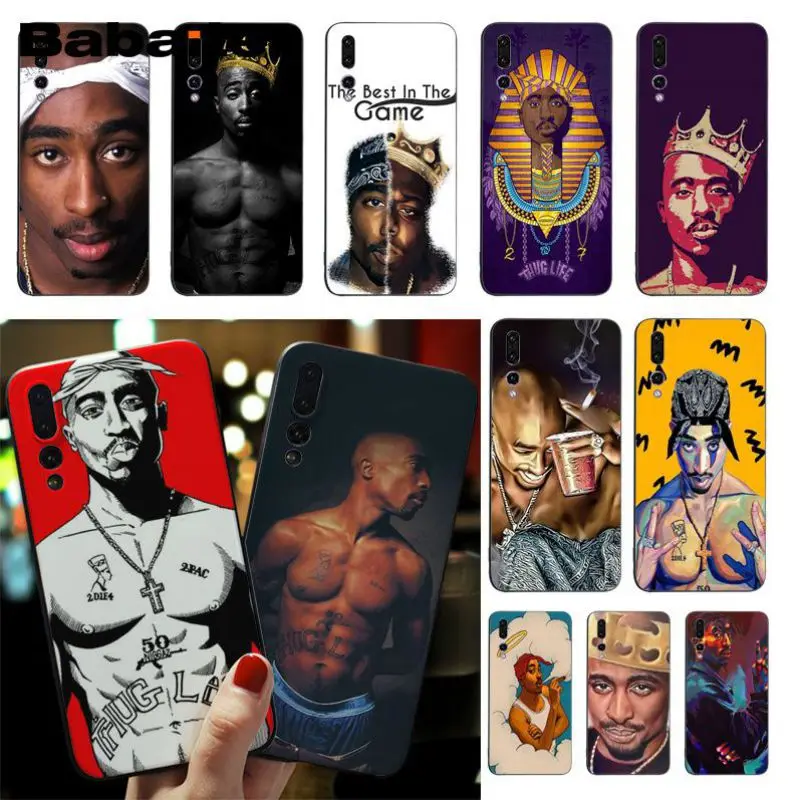 Babaite 2pac Тупак черный ТПУ Мягкий силиконовый чехол для телефона Huawei honor 9 10 V9 V10 P9 P10
