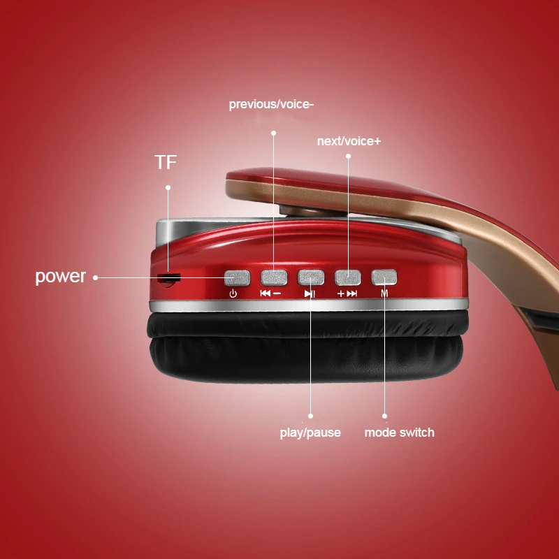 Шумоподавление Bluetooth наушники Handsfree складная стерео гарнитура встроенный