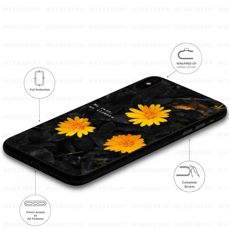 WEBBEDEPP эстетика желтый узор мягкий силиконовый чехол для iPhone 11 Pro Xr Xs Max X или 10 8 7 6 6S