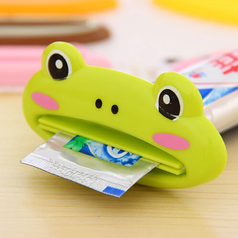 Cartoon Bathroom Dispenser Toothpaste 1pc/lot Lovely Animal Tube Squeezer Easy Squeeze Paste Dispenser Roll Holder 8.8*4cm