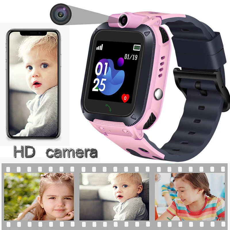 2019 New Smart watch LBS Kid SmartWatches Phone Camera Touch Screen Baby Watch for Children SOS Call Location Finder Locator+Box |